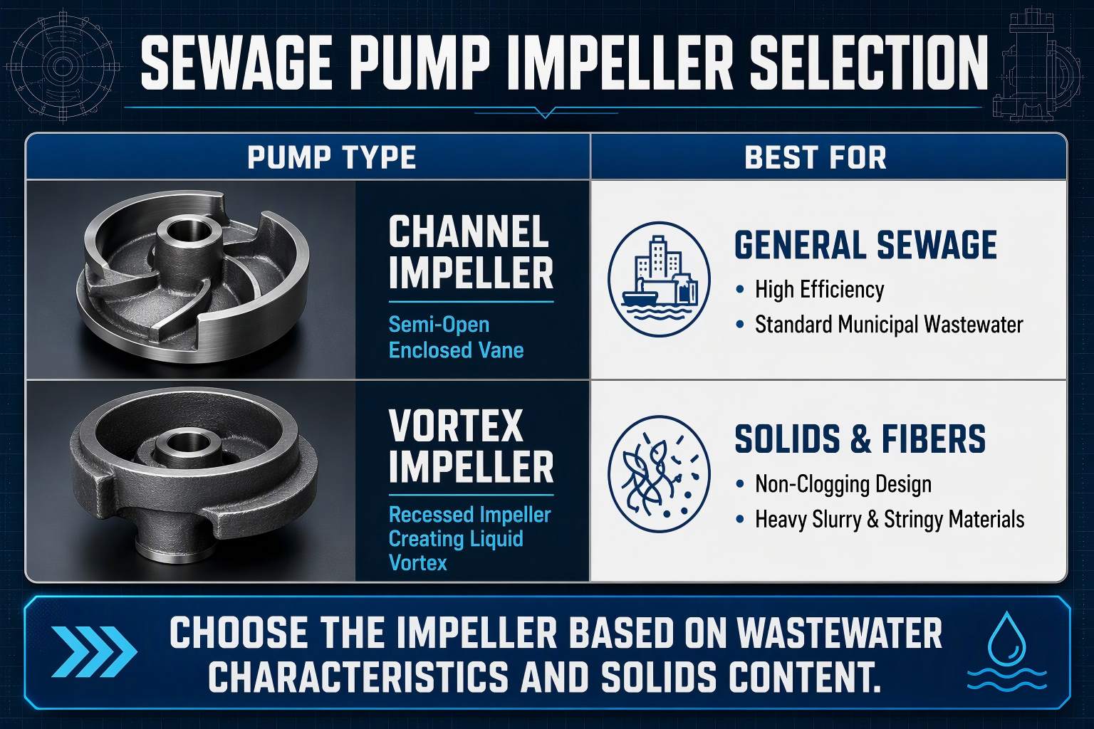 Channel Impeller vs. Vortex Impeller