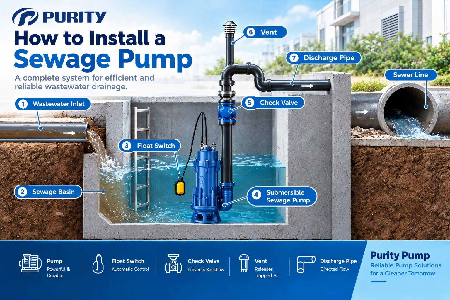 Sewage Pump Installation Diagram
