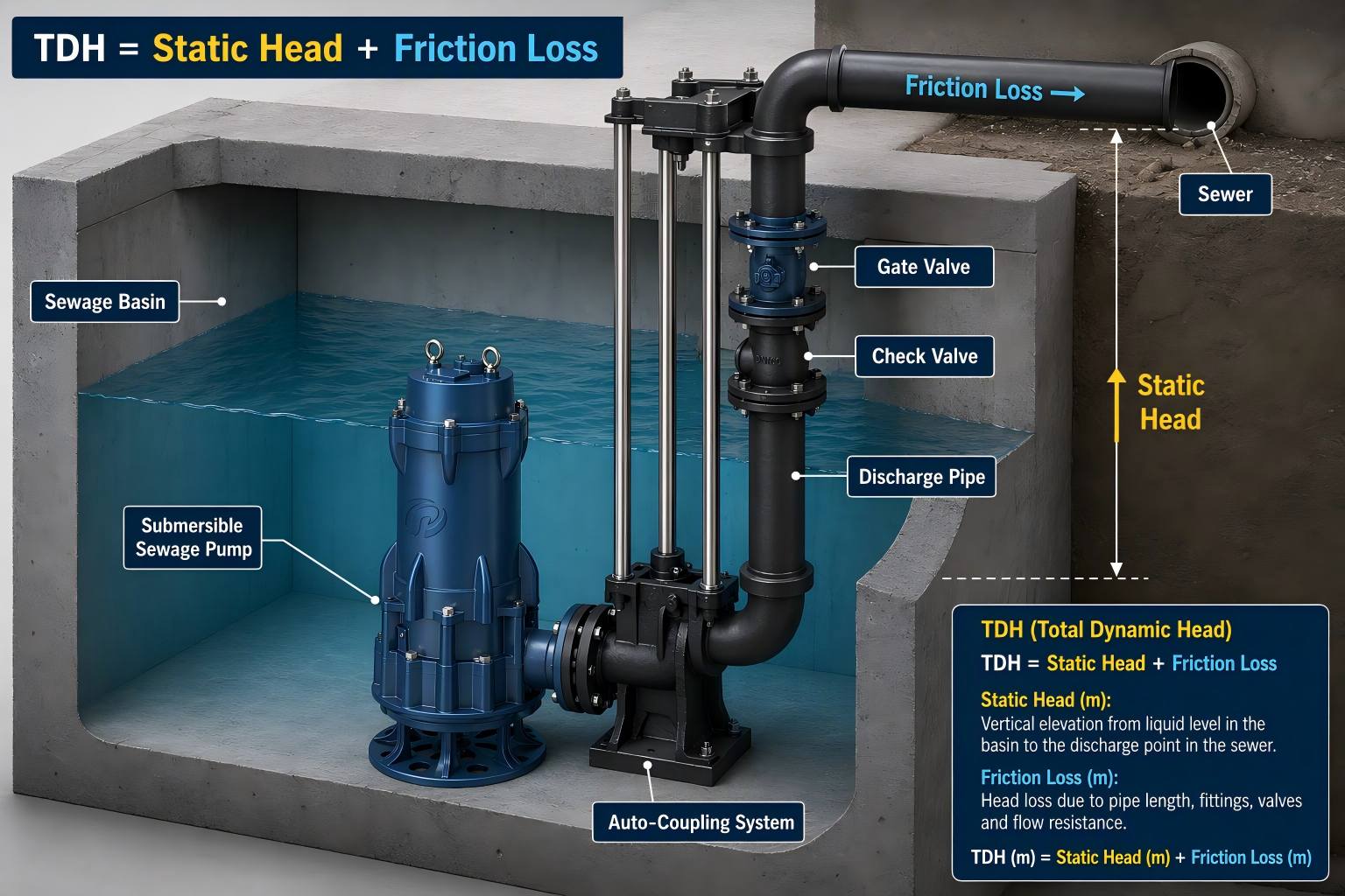 Sewage Pump TDH
