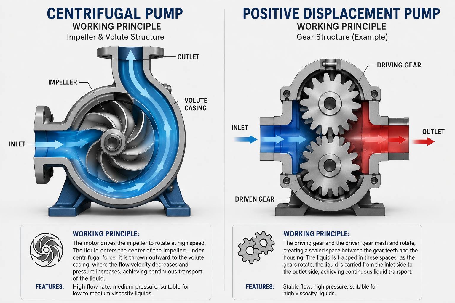 centrifugal pump vs Positive displacement pumps